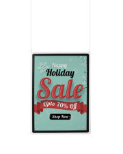 Hanging Acrylic Sign Holder with A1 Magneto Frame Display Pocket, Double-sided