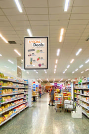 Hanging Acrylic Sign Holder with A1 Magneto Frame Display Pocket, Double-sided