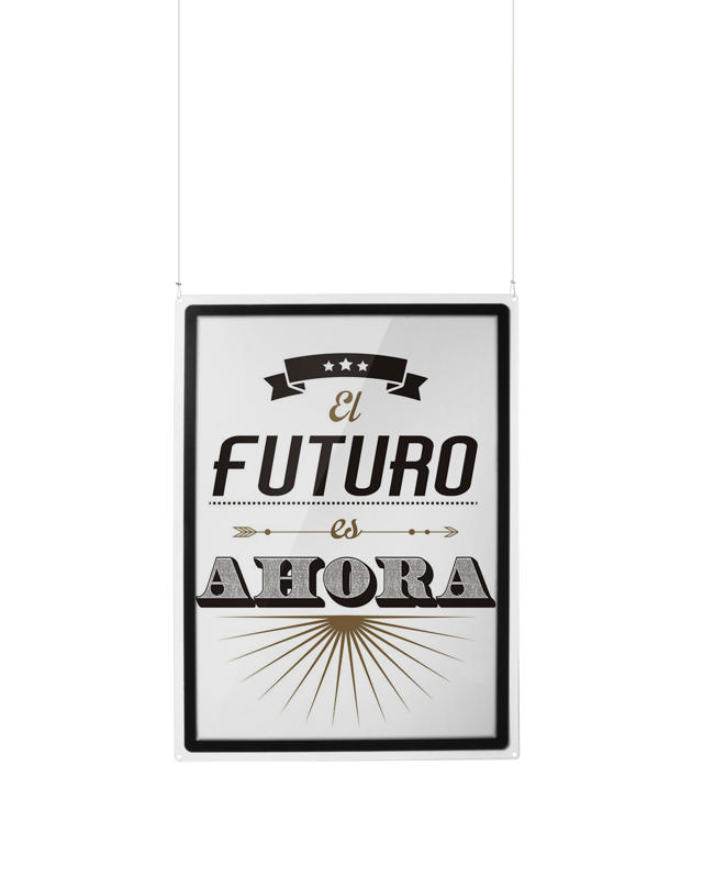 Hanging Acrylic Sign Holder with A1 Magneto Frame Display Pocket, Double-sided