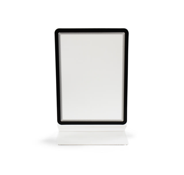 Acrylic Table Top Sign Holder with A4 Magneto Frame Display Pocket, Double-sided T-Shape