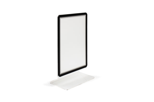 Acrylic Table Top Sign Holder with A4 Magneto Frame Display Pocket, Double-sided T-Shape