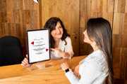 Acrylic Table Top Sign Holder with A4 Magneto Frame Display Pocket, Double-sided T-Shape