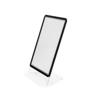 Acrylic Table Top Sign Holder with A4 Magneto Frame Display Pocket, Slanted L-Shape