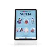 Acrylic Table Top Sign Holder with A4 Magneto Frame Display Pocket, Slanted L-Shape