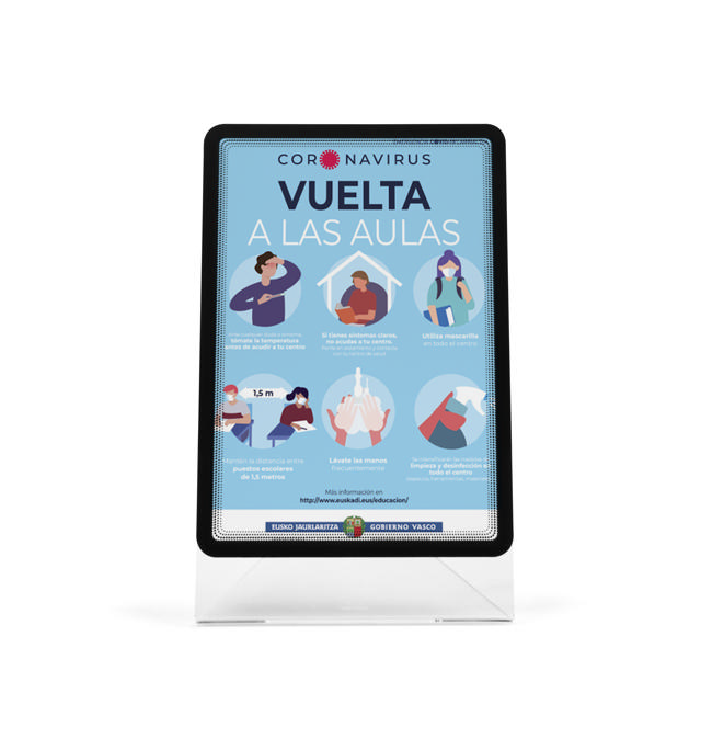 Acrylic Table Top Sign Holder with A4 Magneto Frame Display Pocket, Slanted L-Shape