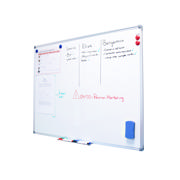 Magnetic Dry Erase Whiteboard, Starter Kit, 100 x 75 cm