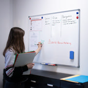 Magnetic Dry Erase Whiteboard, Starter Kit, 100 x 75 cm
