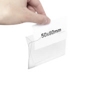 Rigid Label Holders for Bins and Containers, 50 x 80 mm