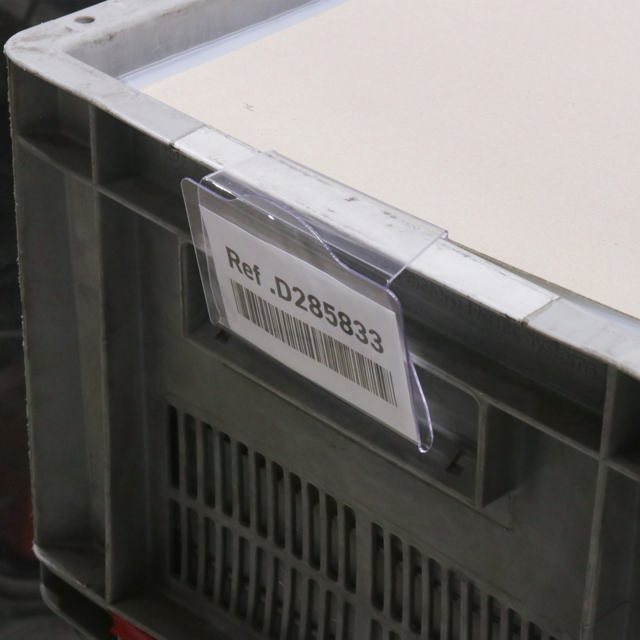 Rigid Label Holders for Bins and Containers, 50 x 80 mm