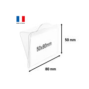 Rigid Label Holders for Bins and Containers, 50 x 80 mm