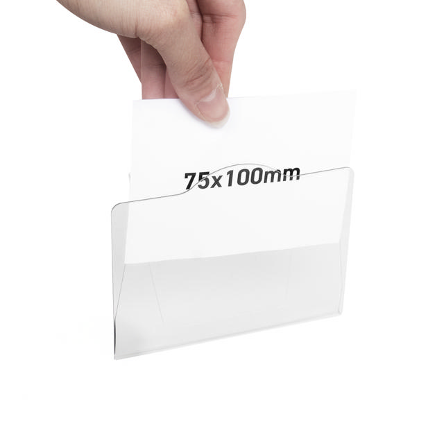 Rigid Label Holders for Bins and Containers, 75 x 100 mm