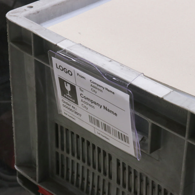 Rigid Label Holders for Bins and Containers, 75 x 100 mm