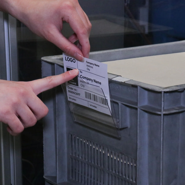 Rigid Label Holders for Bins and Containers, 75 x 100 mm