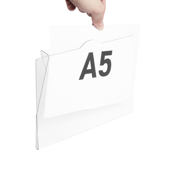 Rigid Label Holders for Bins and Containers, A5, 148 x 210 mm