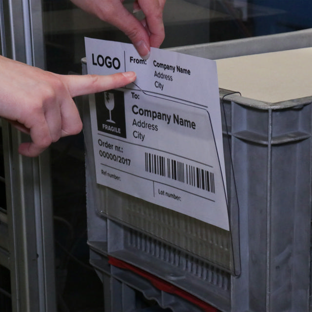 Rigid Label Holders for Bins and Containers, A5, 148 x 210 mm