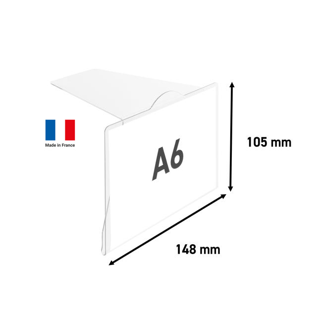 Rigid Label Holders for stacked boxes, A6, 105 x 148 mm