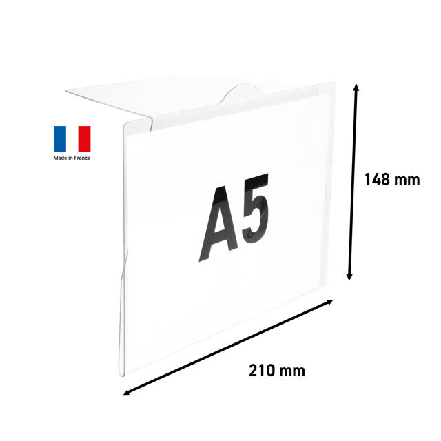 Rigid Label Holders for stacked boxes, A5, 148 x 210 mm