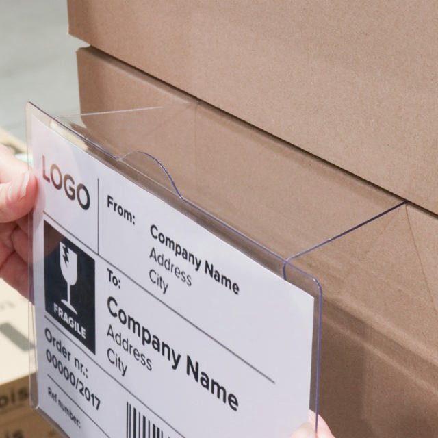 Rigid Label Holders for stacked boxes, A5, 148 x 210 mm