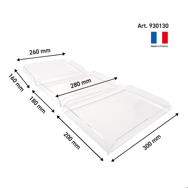 Set of Acrylic Trays, Rectangular