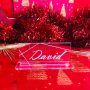 Customisable Acrylic Table Place Card, Rectangular
