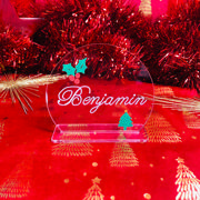 Customisable Acrylic Table Place Card, Round