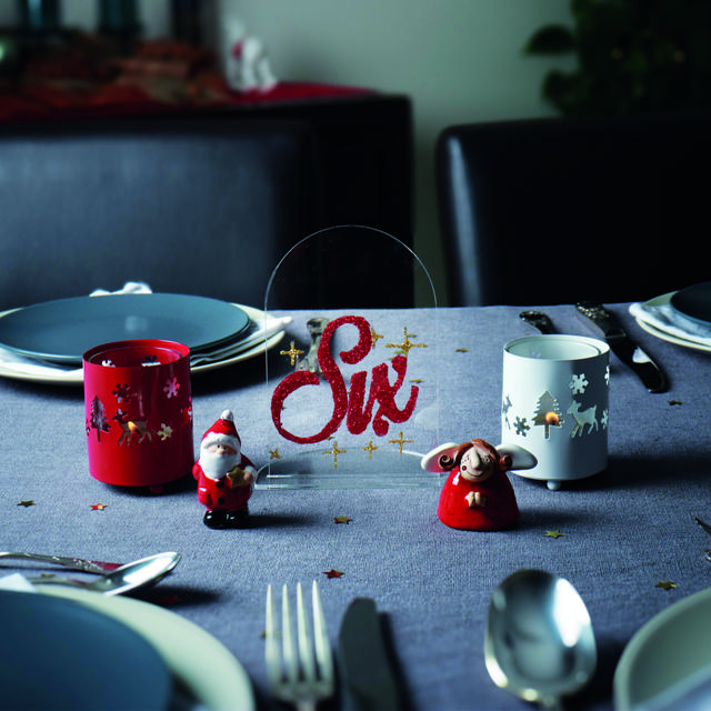 Customisable Acrylic Table Number Sign, Round