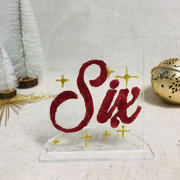 Customisable Acrylic Table Number Sign, Round