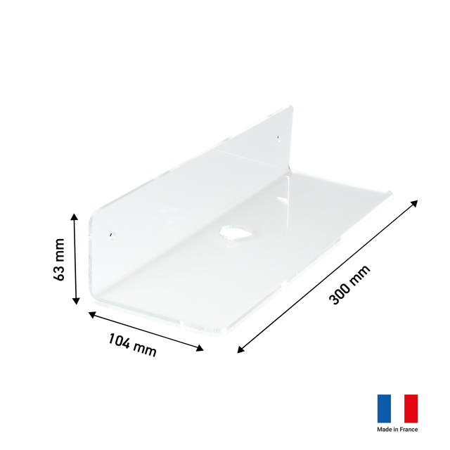 Floating Acrylic Shelf, L-shape