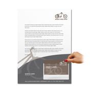 Self-adhesive Business Card Pocket, Permanent, Long Side Opening