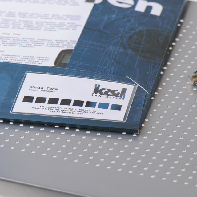 Self-adhesive Business Card Pocket, Permanent, Long Side Opening