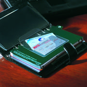 Self-adhesive Business Card Pocket, with Flap, permanent, 105 x 60 mm