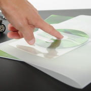 Self-adhesive CD/DVD Pocket, with Fingerhole, Permanent