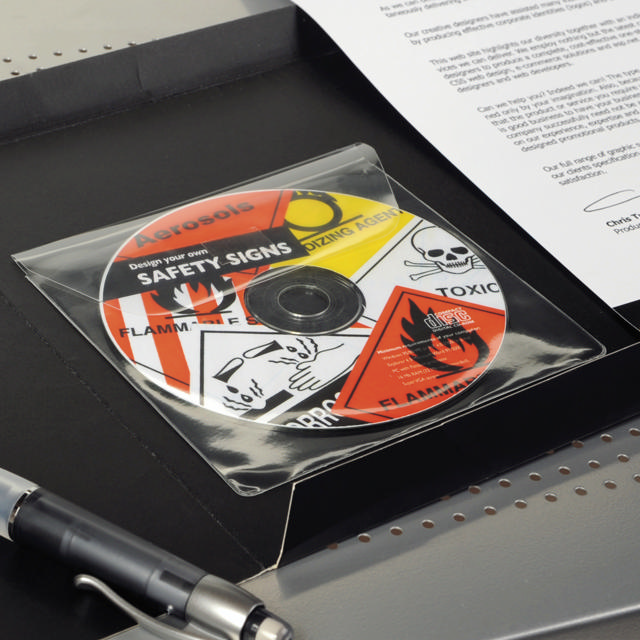 Self-adhesive CD Pocket, with Flap, Permanent