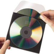 Self-adhesive CD/DVD Pocket, with Protective Inlay, Pemanent