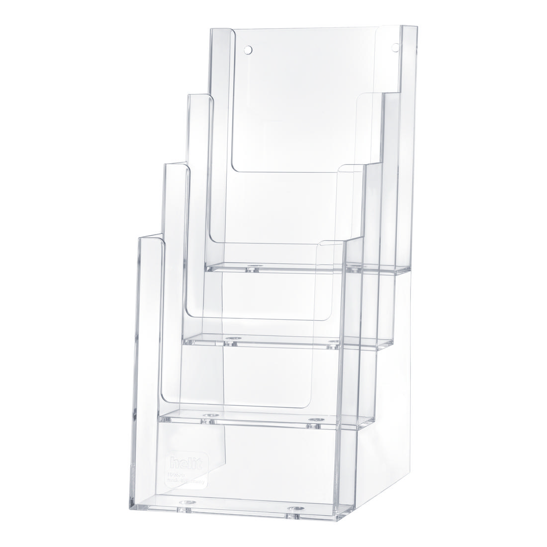 Desk Leaflet Holder, 4 compartments, 1/3 A4, portrait