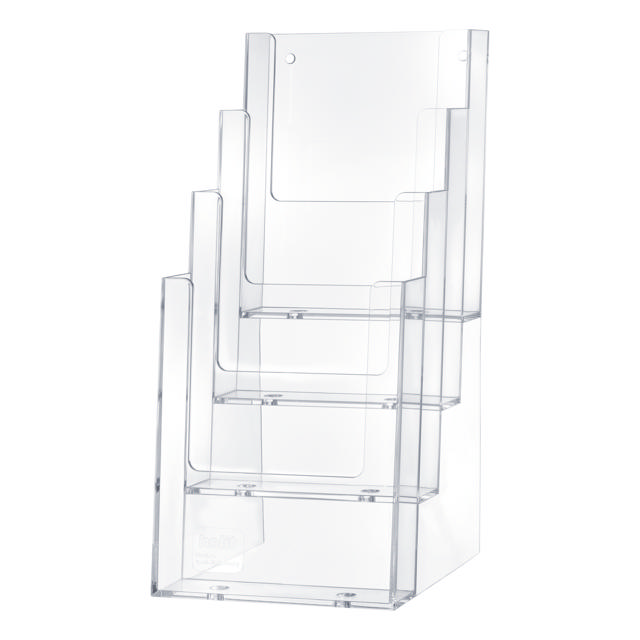 Desk Leaflet Holder, 4 compartments, 1/3 A4, portrait