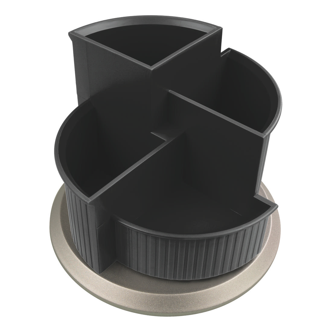 Linear Rotating Multi Compartment Pen Holder