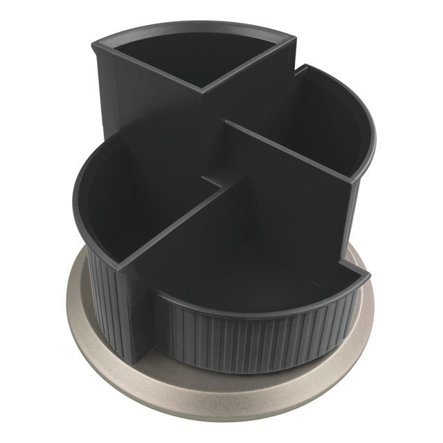 Linear Rotating Multi Compartment Pen Holder