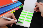 3L Index Tabs Pad with 180 3L Self-adhesive 12 x 25 mm Index Tabs, Repositionable