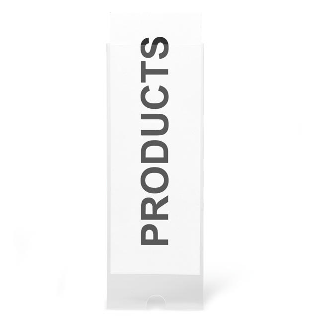 Self-adhesive Label Holder, Permanent, 55 x 102 mm, with Printable Inserts