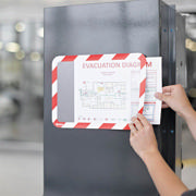 Magneto Magnetic Safety Display Pocket, Red/White