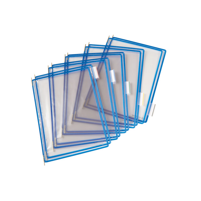 Tarifold Wall Mount Reference & Display System – 10 Blue Pockets, Letter-Size