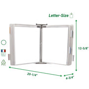 Tarifold Wall Mount Reference & Display System – 10 White Pockets, Letter-Size
