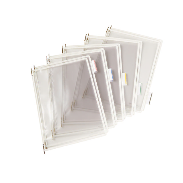 Tarifold Wall Mount Reference & Display System – 10 White Pockets, Letter-Size