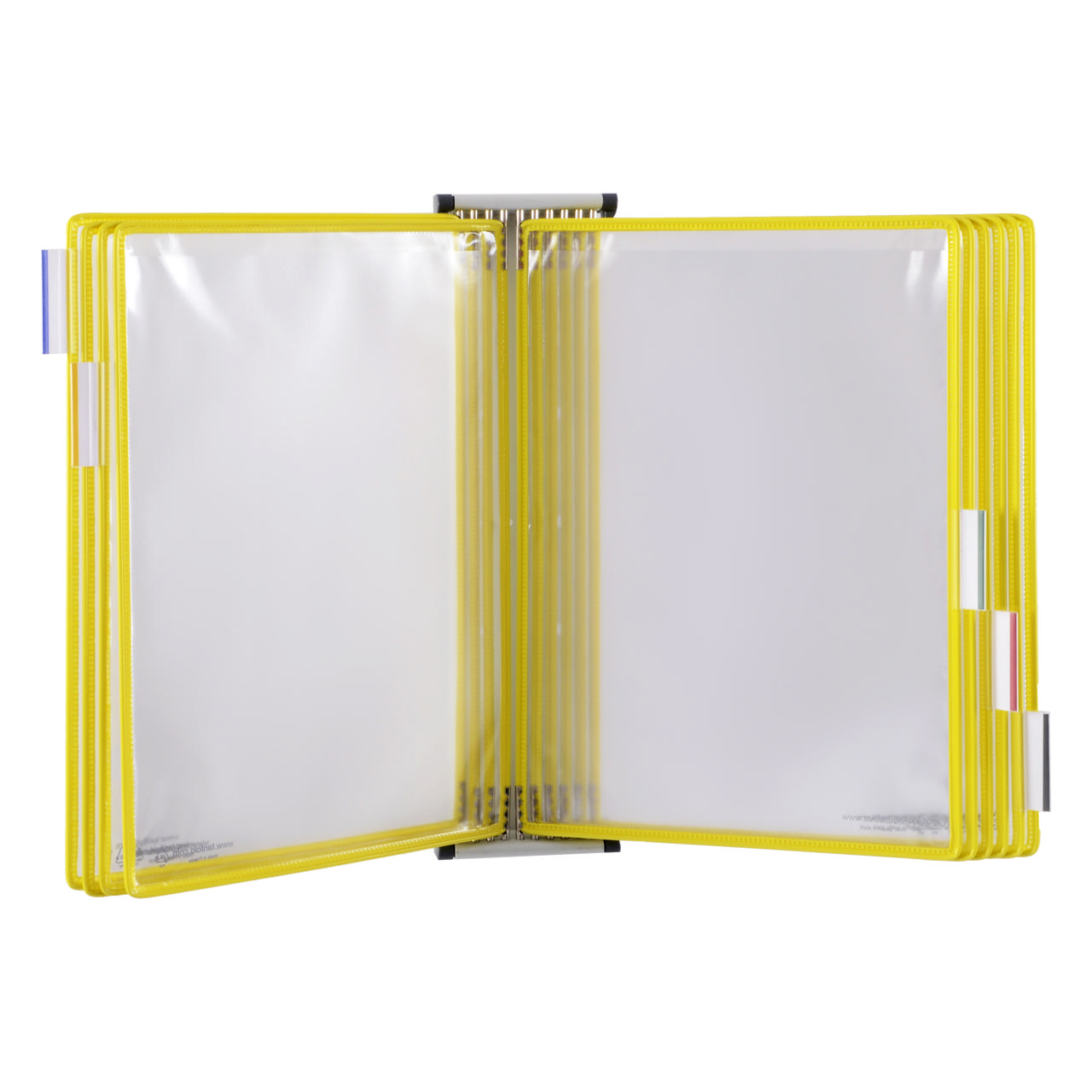 Tarifold Wall Mount Reference & Display System – 10 Yellow Pockets, Letter-Size
