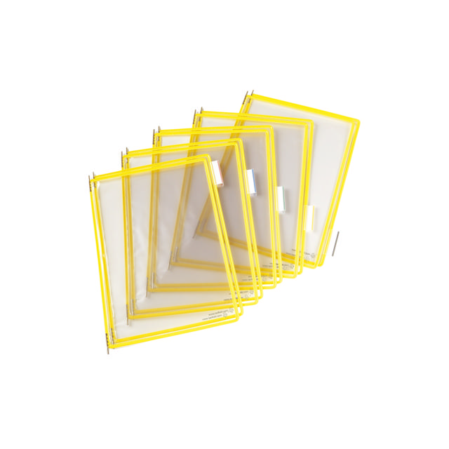 Tarifold Wall Mount Reference & Display System – 10 Yellow Pockets, Letter-Size