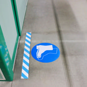 Self-adhesive safety pictogram, Wear safety footwear